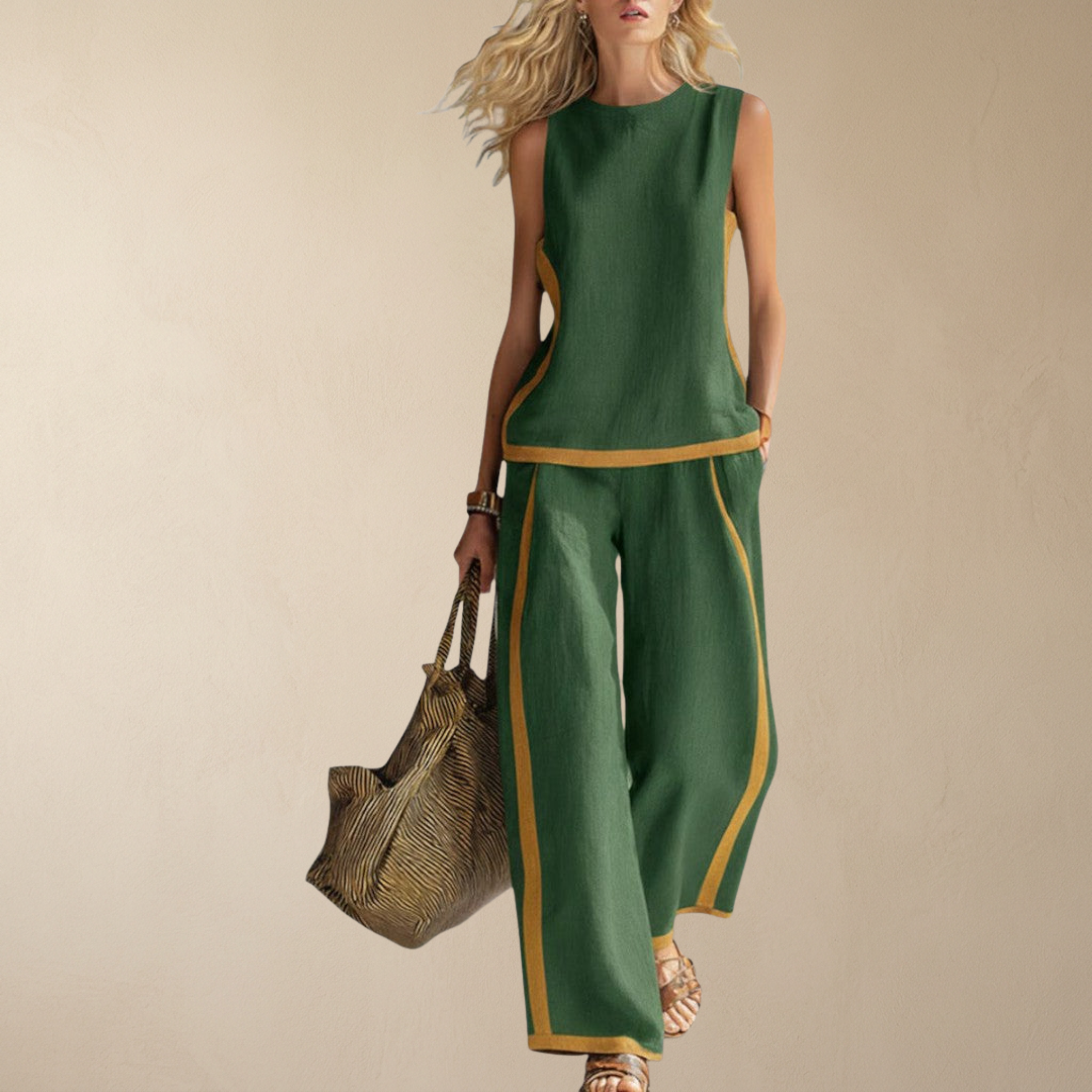 Leila | Elegant Two Piece Linen Set