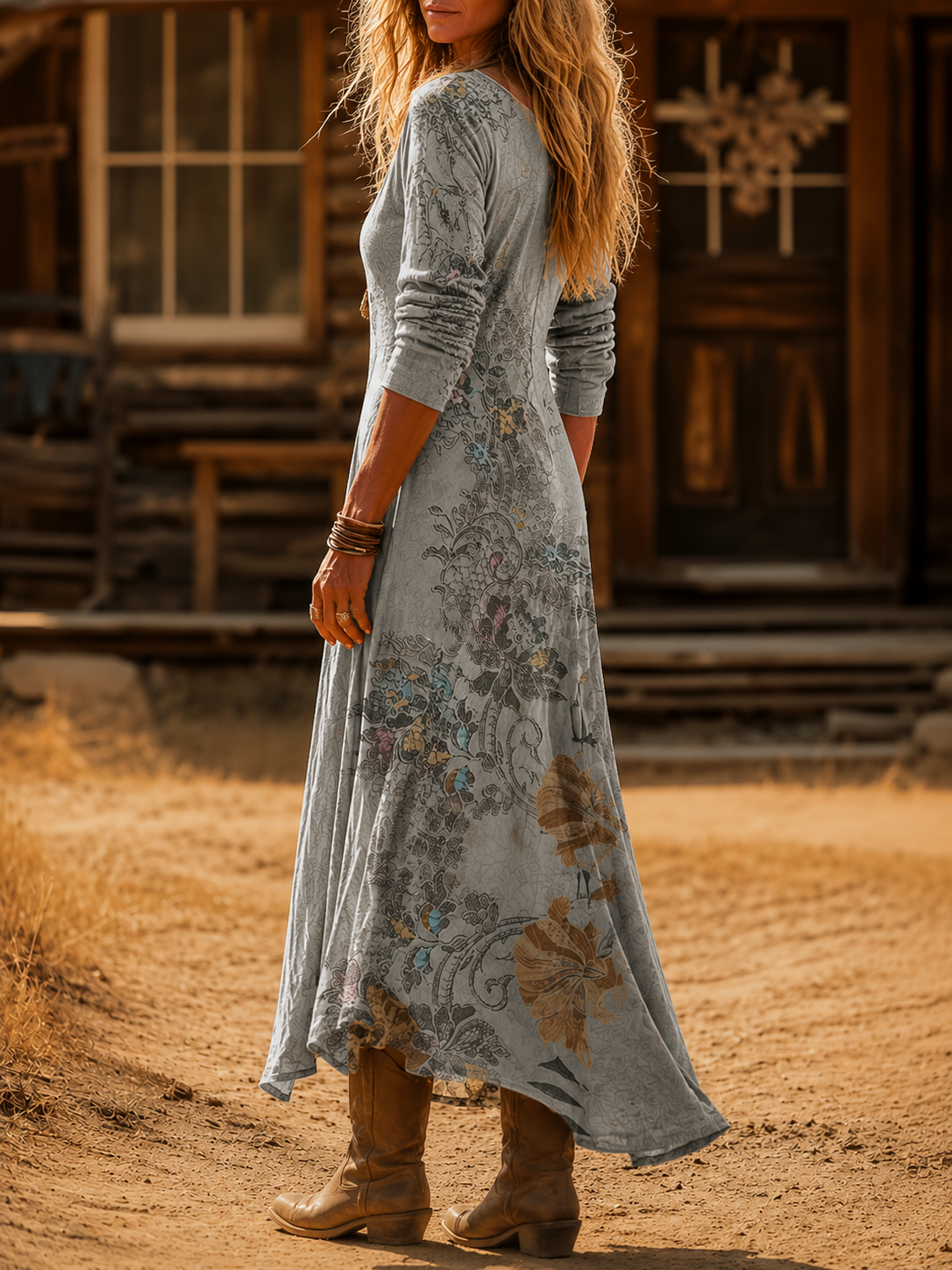 Rachel | Flowing Casual Bohemian Autumn Dress