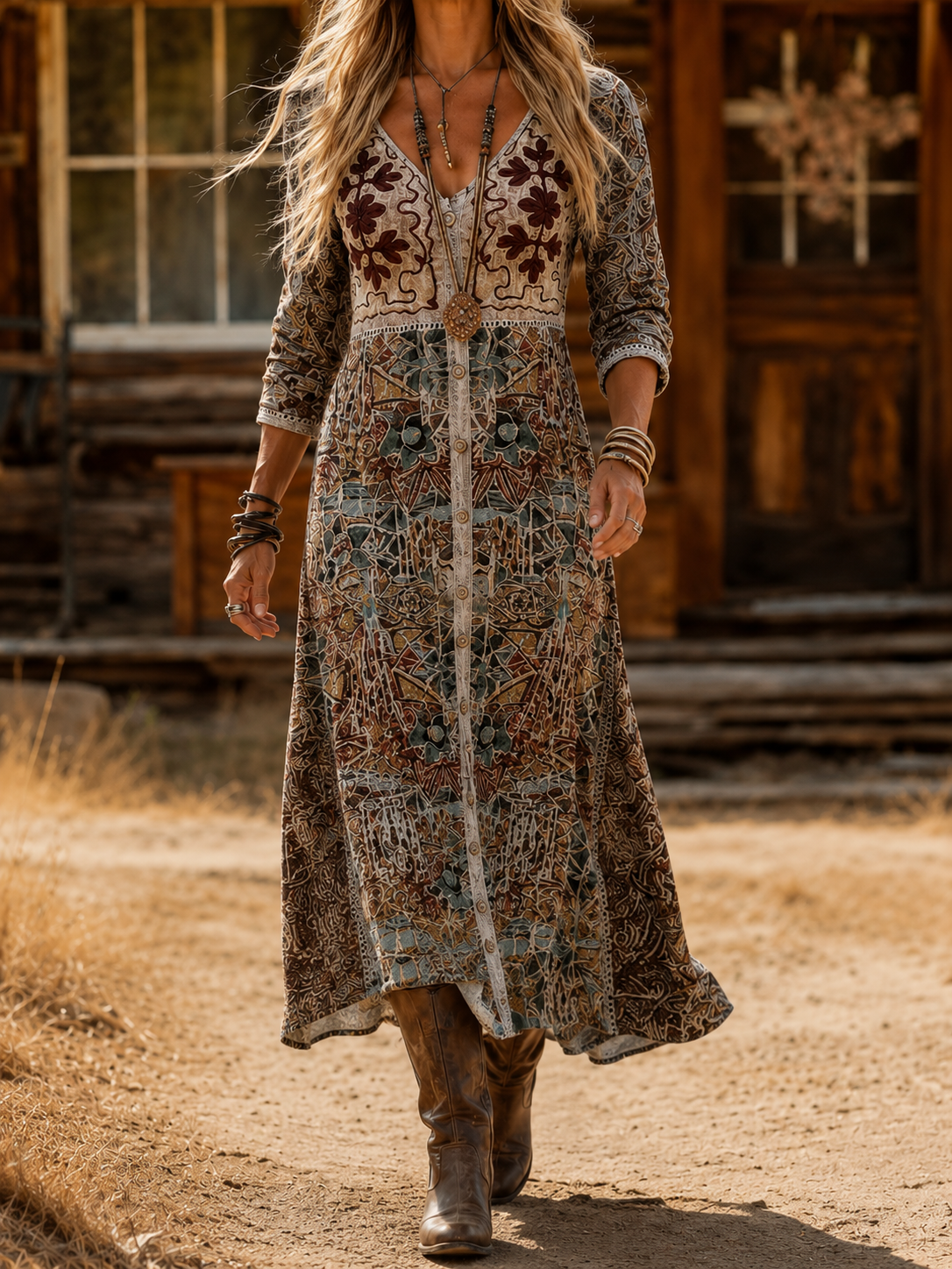 Alana | Timeless Retro Bohemian Dress