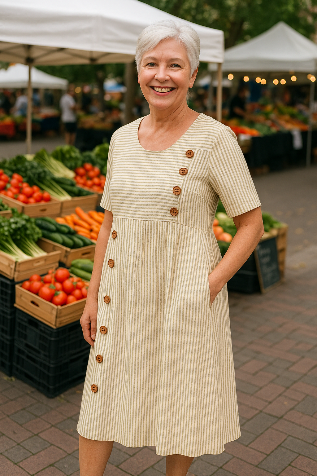Brienne | Striped Midi Dress – Everyday Confidence