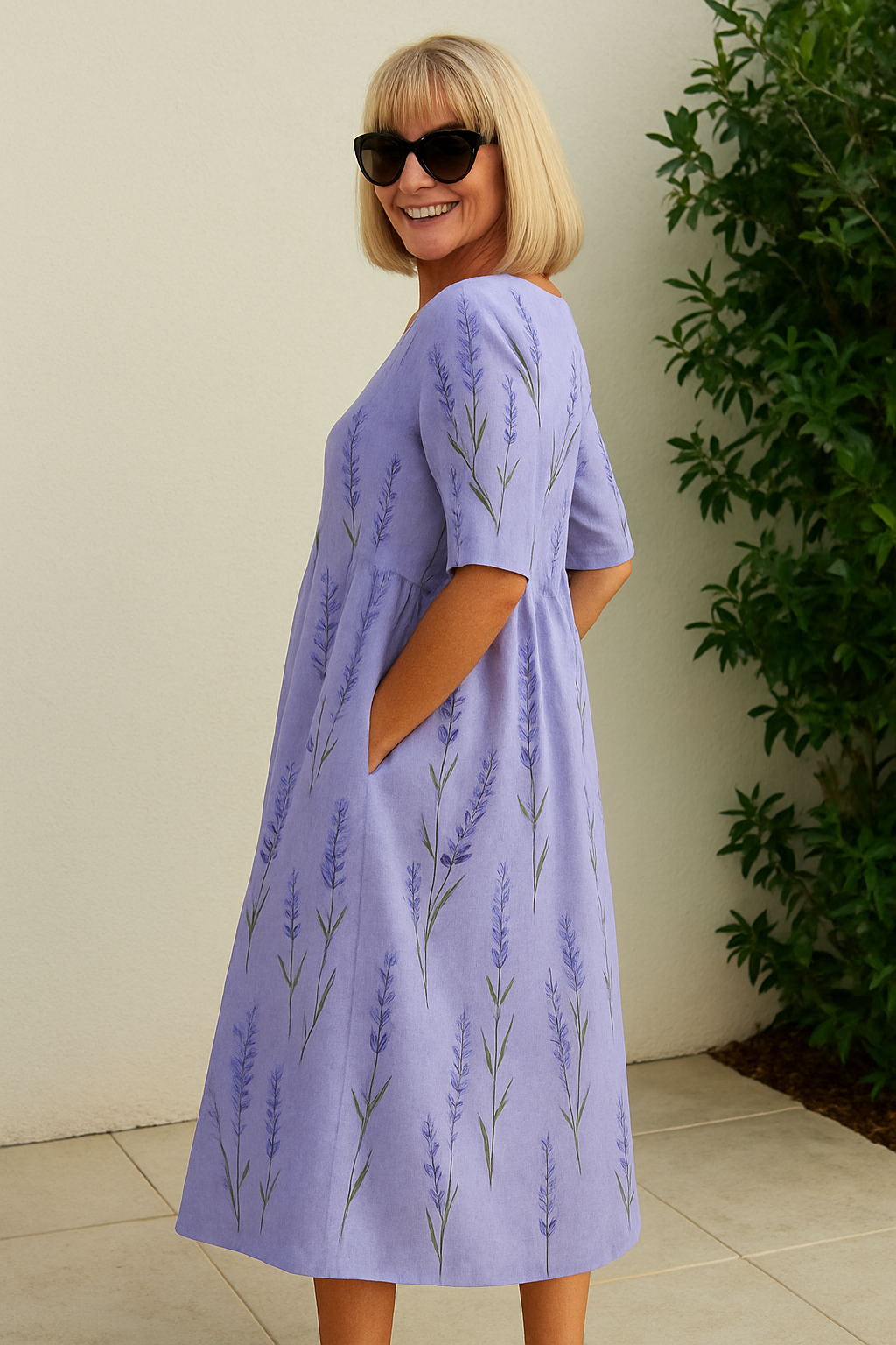 Elize - Relaxed Midi Dress - Effortless Elegance