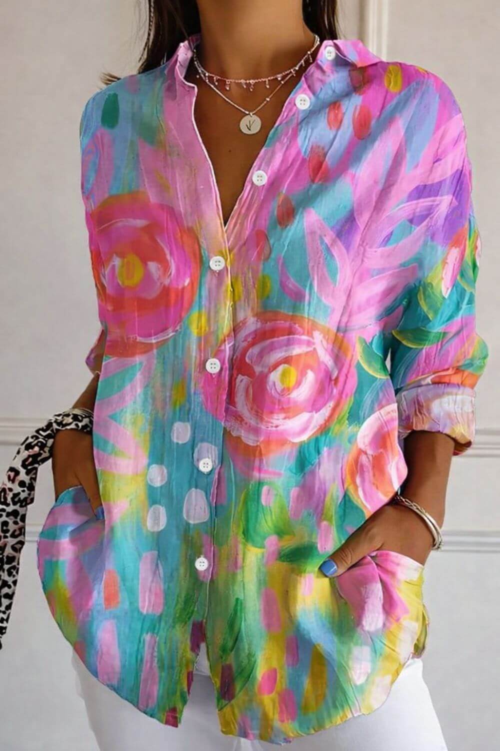 Lotte | Colourful Floral Long Sleeve Shirt