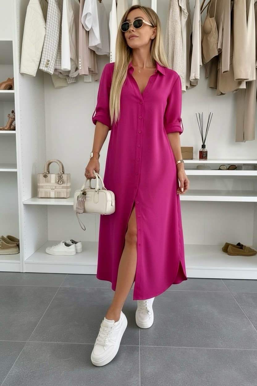 Lina | Effortless Oversized Shirt Dress