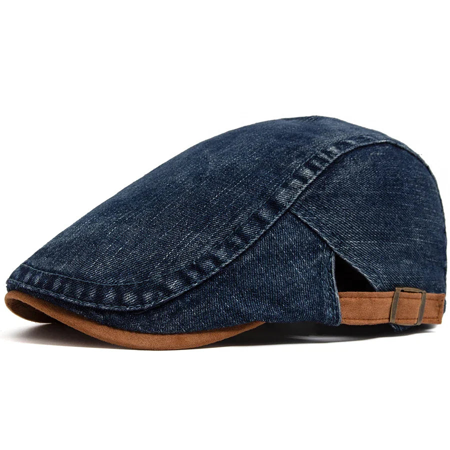 Bloom™ | Luxury Denim Flat Cap