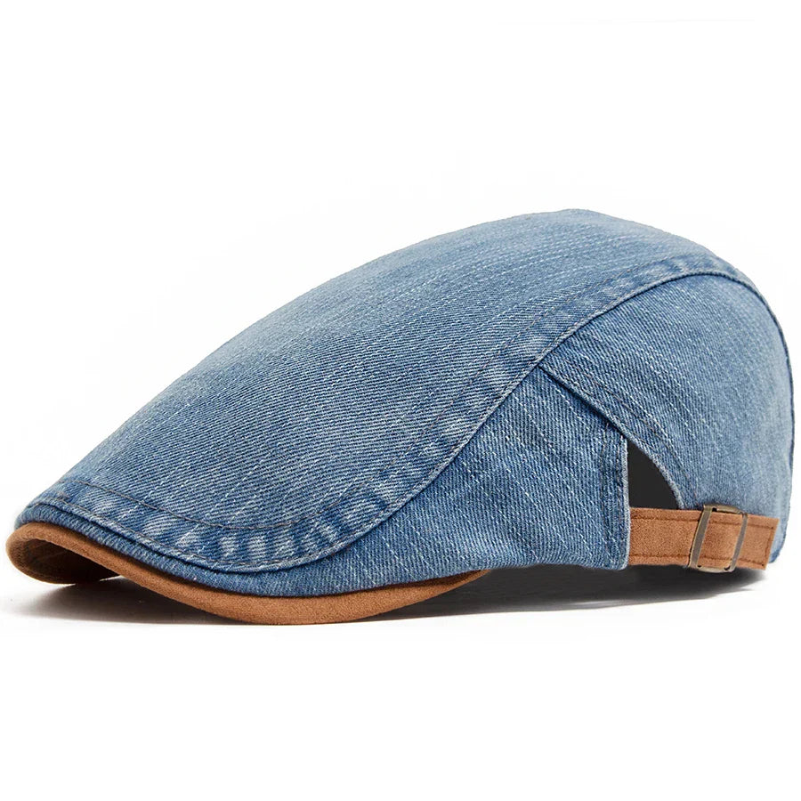 Bloom™ | Luxury Denim Flat Cap