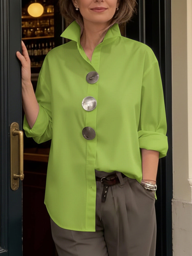 Rosaline | Button Stand Collar Blouse