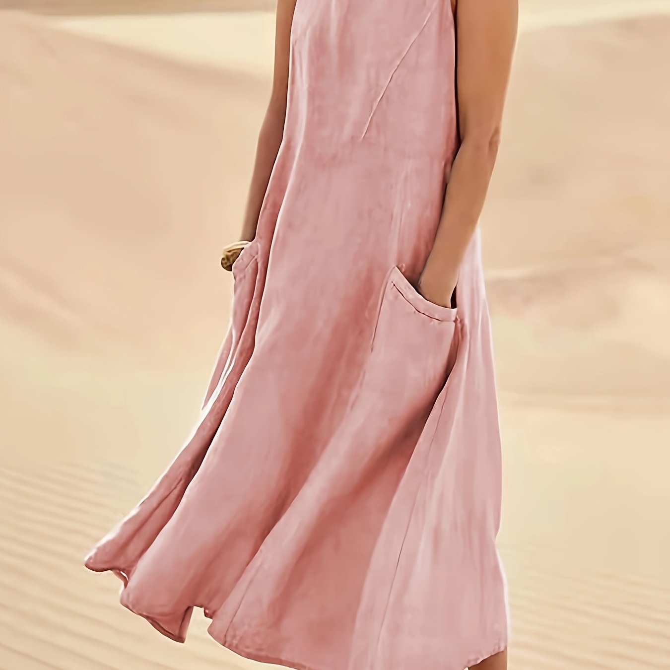 Serena | Relaxed Sleeveless Midi Dress