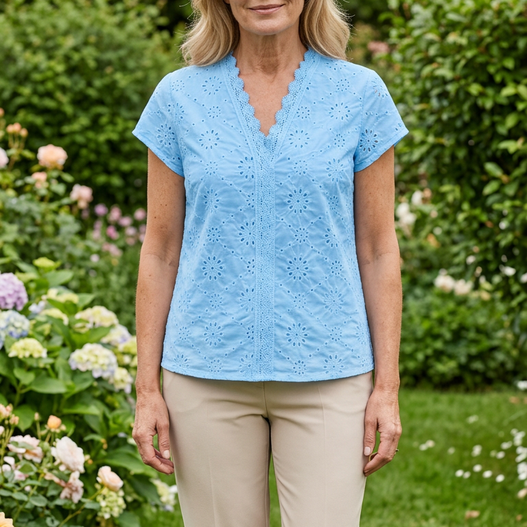 Freya | Textured Summer Blouse
