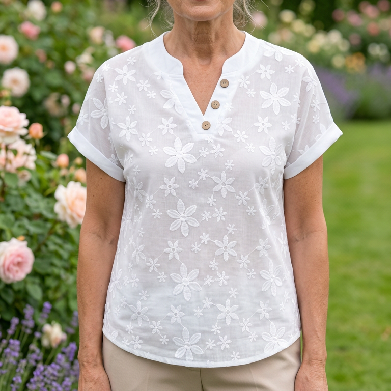 Amelia | Relaxed Floral V-Neck Blouse
