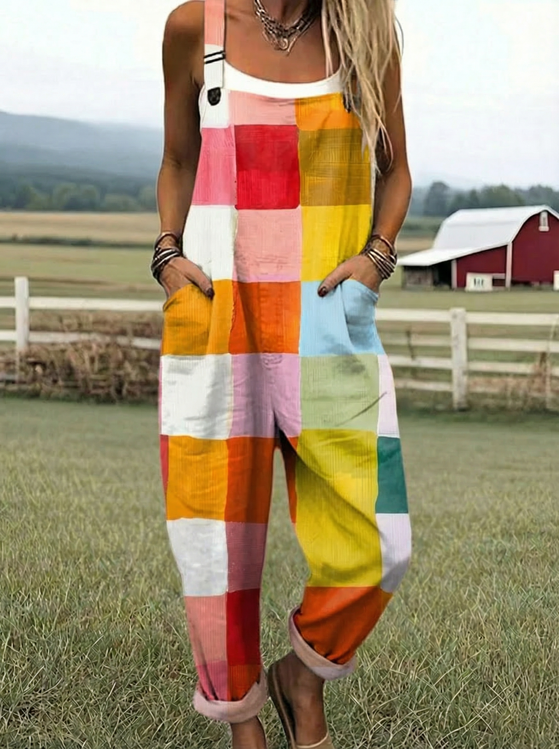 Willow | Patchwork Joy Jumpsuit