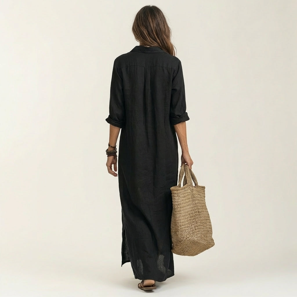 Azelle | Linen Shirt Dress