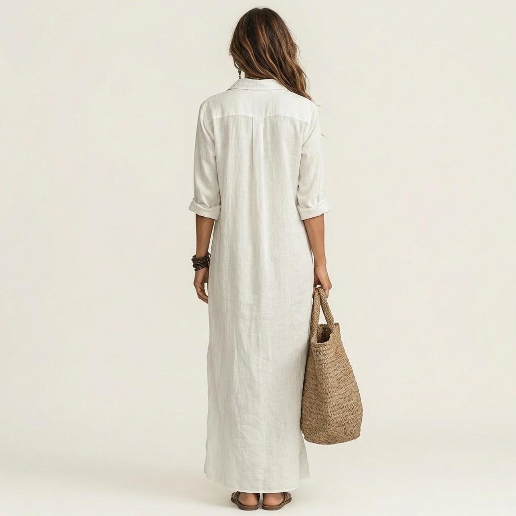 Azelle | Linen Shirt Dress