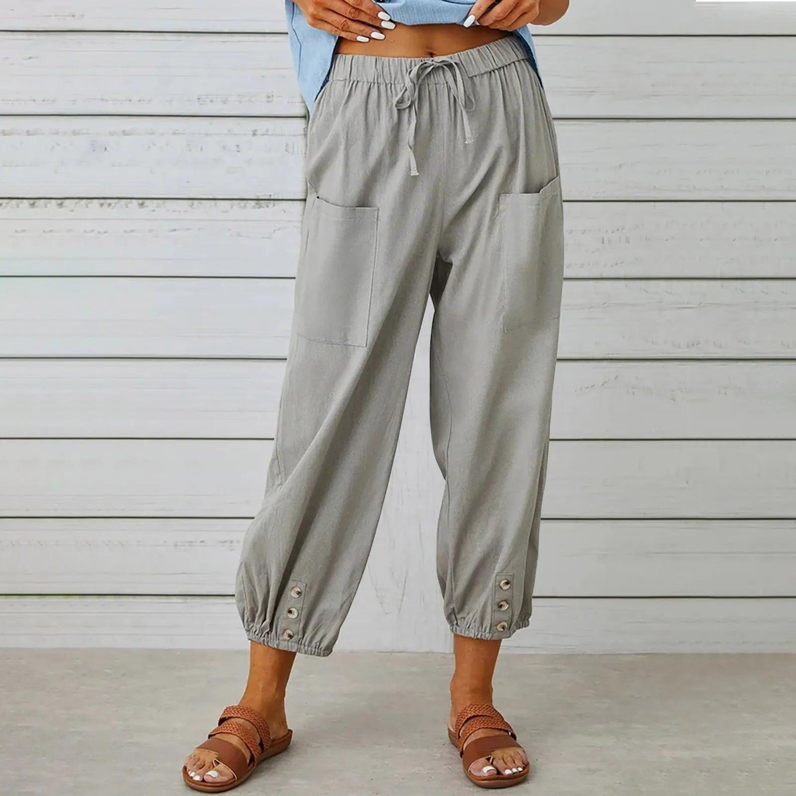 Elara | Effortless Linen Blend Trousers